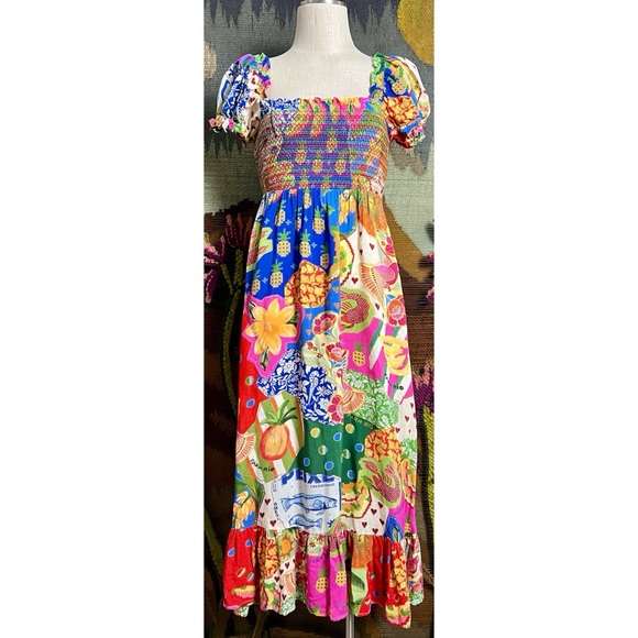 FARM Rio Dresses & Skirts - Farm Rio Sunny Mix Midi Dress XS